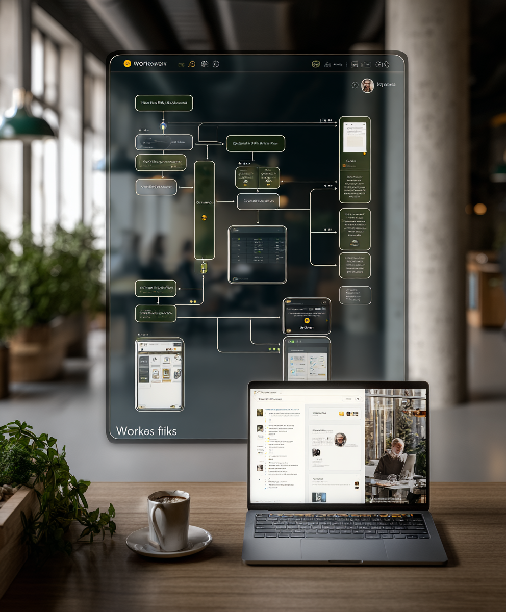Workflow diagrams and interfaces